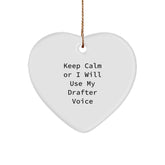 Funny Drafter Heart Ornament Gifts from Men to Friends for Christmas Unique - Image 1